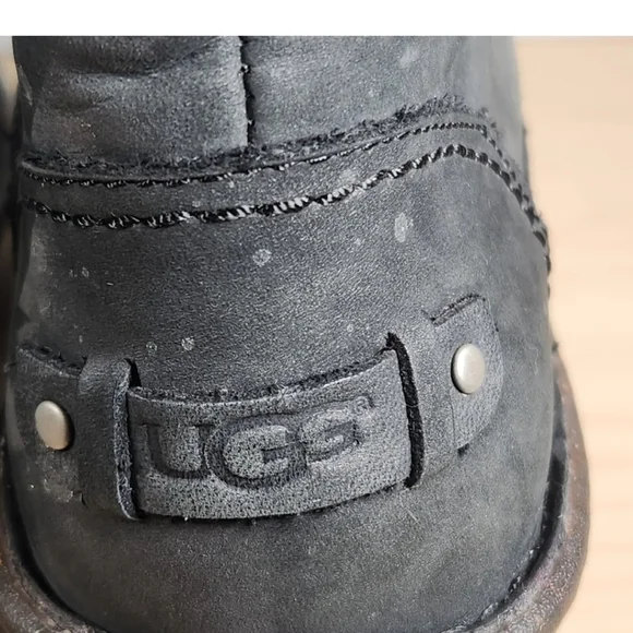 UGG Skylair Boot Women's Size 6 Gray Suede Knit Lined Logo Shearling Tall - Picture 4 of 10
